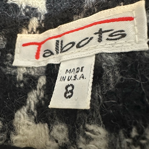 SOLD OUT Talbots Grey/Black/Ivory Wool Blend Boucle lady jacket - Picture 6 of 7